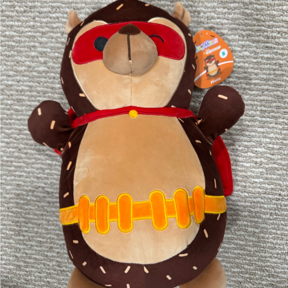 Squishmallows Superhero Plush with Red and Tan